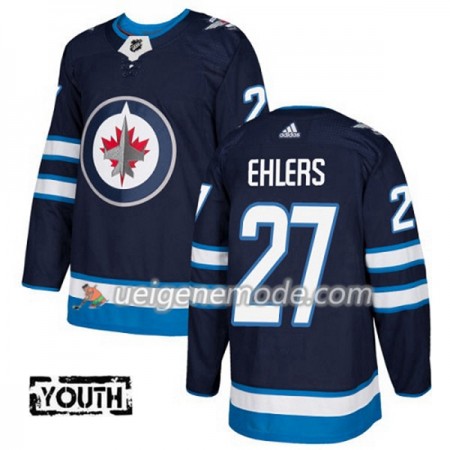 Kinder Eishockey Winnipeg Jets Trikot Nikolaj Ehlers 27 Adidas 2017-2018 Marineblau Authentic
